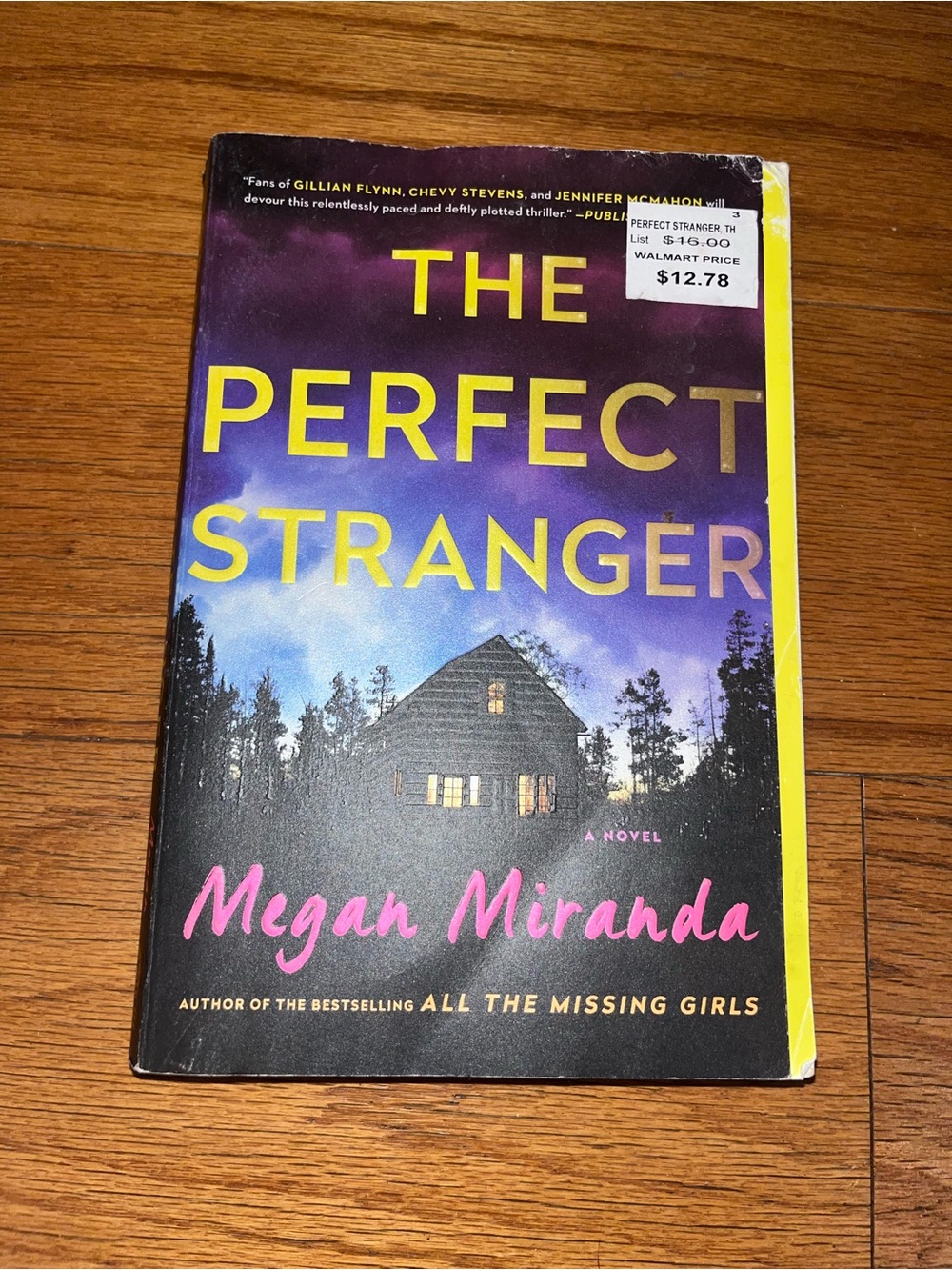 The Perfect Stranger by Megan Miranda - Purple & Yellow Paperback as pictured